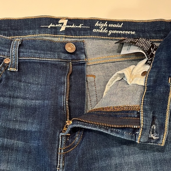 7 For All Mankind High Waist Ankle Gwenevere Size 32 - Picture 16 of 16